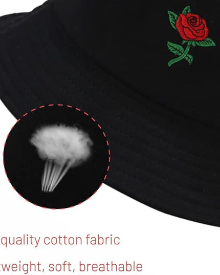 Cotton Bucket Hat for Women Men Summer Travel Sun Beach Bucket Cap, Unisex Outdoor Fisherman Hat