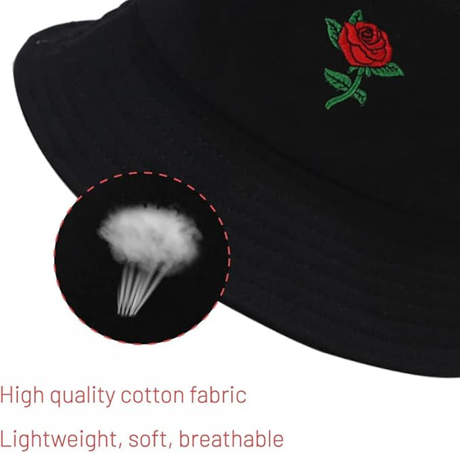 Cotton Bucket Hat for Women Men Summer Travel Sun Beach Bucket Cap, Unisex Outdoor Fisherman Hat