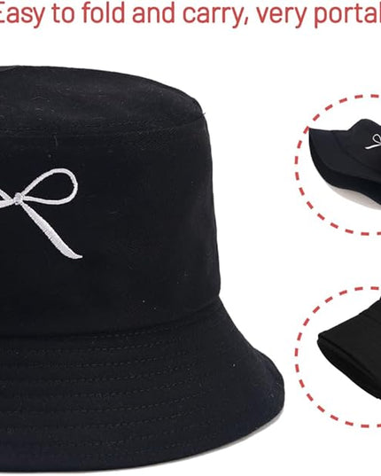 Cotton Bucket Hat for Women Men Summer Travel Sun Beach Bucket Cap, Unisex Outdoor Fisherman Hat