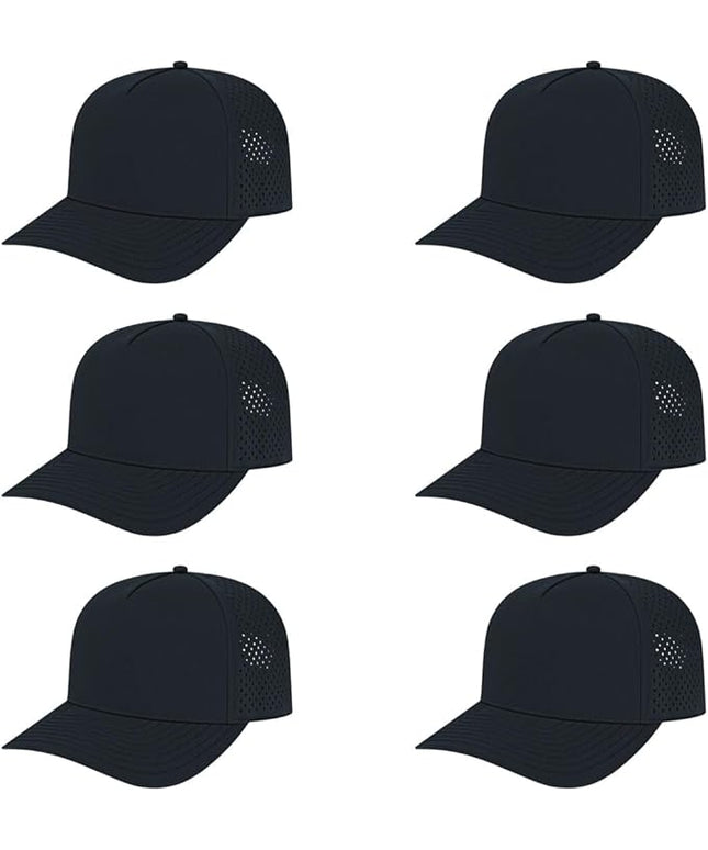 Cap America i8540 Premium Water-Resistant Perforated Medium Profile 5-Panel Cap w/UV Guard & Adjustable Snapback