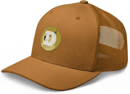 Dogecoin Crypto Embroidered Logo Trucker Cap