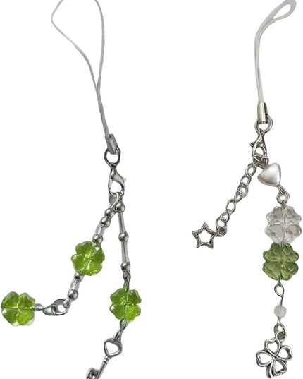 Versatile Use Four Clovers Phone Chain Multipurpose Phone Luck Charm Keychain For Keys And Wallets Accessory Trendy Decoration