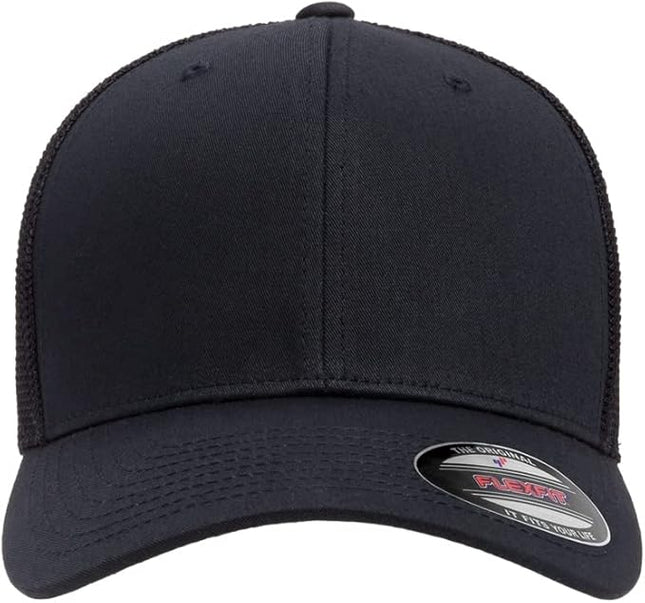 Flexfit 6511 Fitted Mid-Profile Stretchable Mesh Panels Trucker Cap | Bulk Pack Available