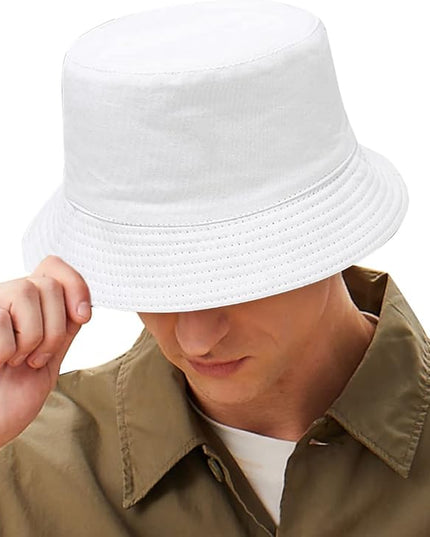 Malaxlx Unisex Bucket Hat Beach Sun Hat Aesthetic Fishing Hat for Men Women Teens, Reversible Double-Side-Wear