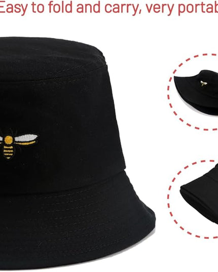 Cotton Bucket Hat for Women Men Summer Travel Sun Beach Bucket Cap, Unisex Outdoor Fisherman Hat