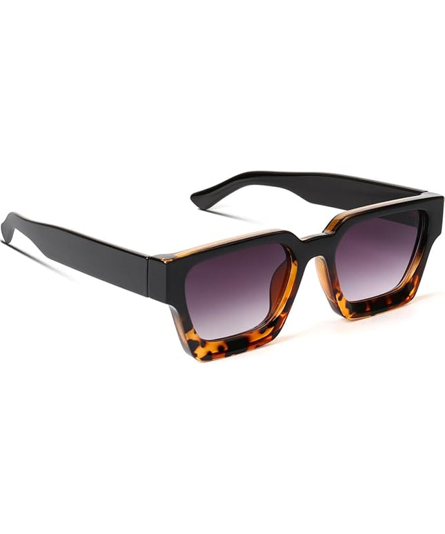 Trendy Square Sunglasses for Men Women Fashion Thick Rectangle Sun Glasses UV Protection Shades Designer Style