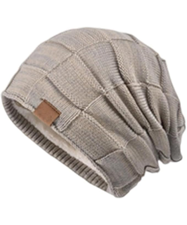 Beanie for Men and Women, Cuffed Knitted Fleece Lined Soft Warm Running Cycling Ski Hats Stocking Beanies Skull Cap