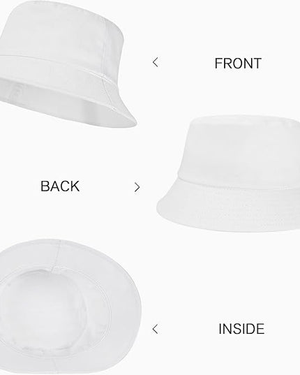 Umeepar Unisex Cotton Packable Bucket Hat Sun Hat Plain Colors for Men Women