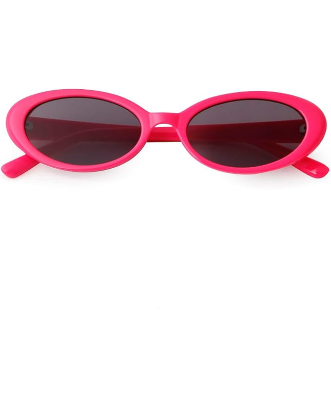 90s Sunglasses for Women Men Retro Small Oval Sunglasses