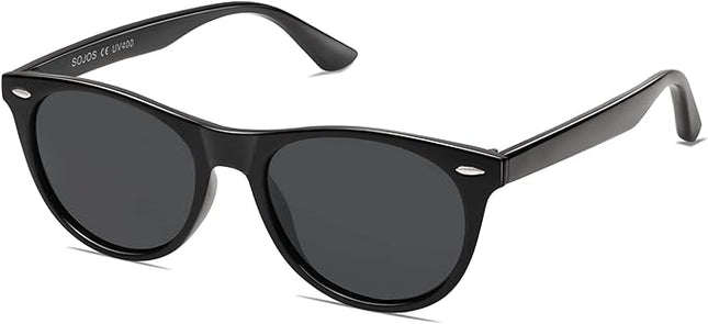 SOJOS Classic Polarized Sunglasses for Women Men Small UV400 Lenses SJ2076
