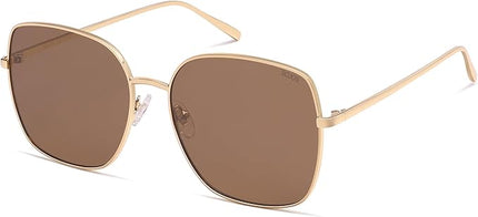 SOJOS Trendy Oversized Square Metal Frame Sunglasses for Women Men Retro Big Flat Lens UV Protection Sunglasses SJ1146