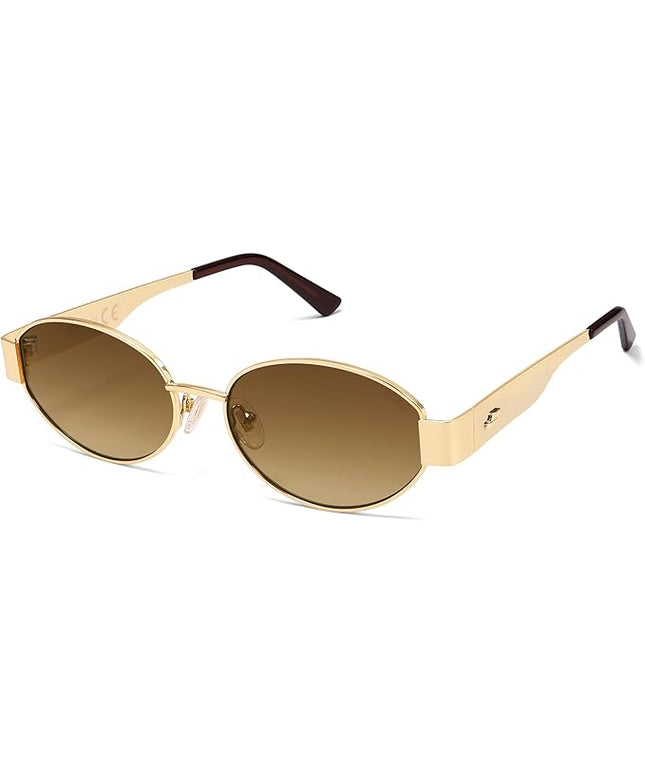 SOJOS Retro Oval Sunglasses for Women Trendy Classic Shades UV400 Protection SJ1256