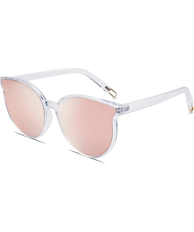 SOJOS Fashion Round Sunglasses for Women Men Oversized Vintage Shades SJ2057