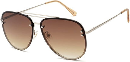 Trendy Oversized Aviator Sunglasses Womens, Retro Cute Big Shades Women's Fashion Sun Glasses UV Protection VF2203