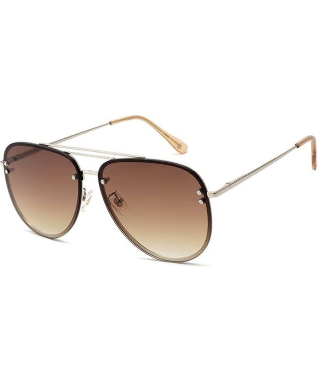 Trendy Oversized Aviator Sunglasses Womens, Retro Cute Big Shades Women's Fashion Sun Glasses UV Protection VF2203