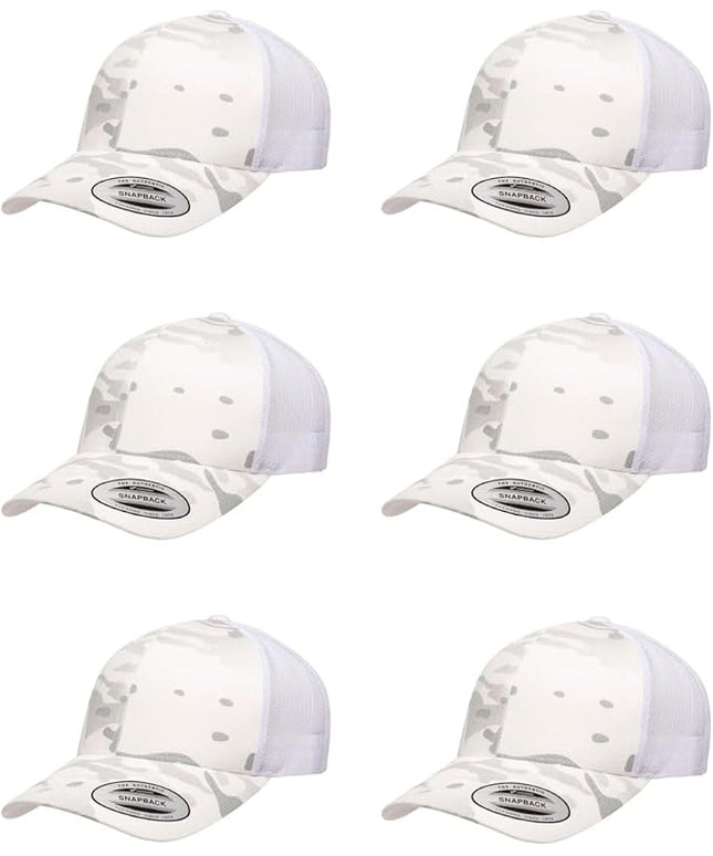 Yupoong Classic Premium Mesh 6 Panel Retro Trucker Cap | Mid Profile Snapback | OSFA | Bulk Pack Available