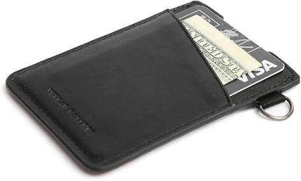 Thread Wallets Ultra Slim Minimalist Card Holder Wallet (Black)
