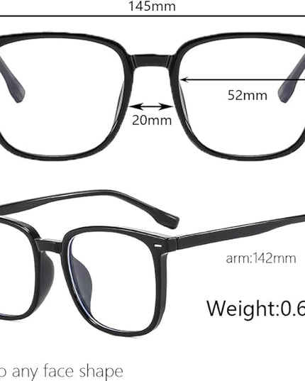 Siming Blue Light Blocking Glasses for Women and Men, Better Sleep, Black Frame，Simple and elegant