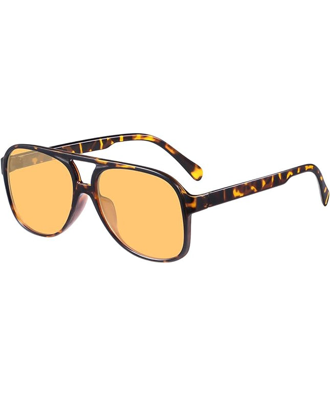 YDAOWKN Retro Aviator Sunglasses for Women Mens Large Frame Classic Vintage 70s Sun Glasses Aviators