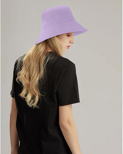 Malaxlx Unisex Bucket Hat Beach Sun Hat Aesthetic Fishing Hat for Men Women Teens, Reversible Double-Side-Wear