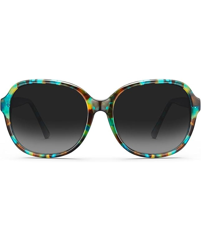 CARFIA Acetate Oversized Square Polarized Sunglasses for Women UV Protection Retro Trendy Big Shades