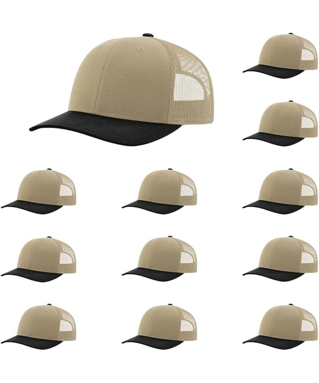 Richardson 112 Classic Six-Panel Adjustable Snapback Trucker Cap | Bulk Packs Available