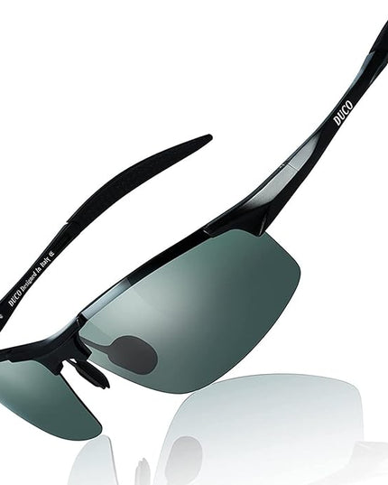 DUCO Mens Sports Polarized Sunglasses UV Protection Sunglasses for Men 8177s