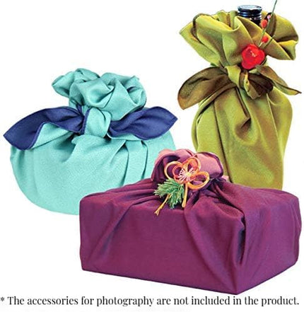 Vtrbwze Furoshiki Japanese Reversible Wrapping Cloth - Eco Reusable Gift Wrap, Large Bento Bag & Placemats for Lunch Boxes, Cakes, Wine Bottles - Purple Pink (27.6 Inches)