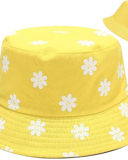 XYIYI Cute Bucket Hat Beach Fisherman Hats for Women, Reversible Double-Side-Wear