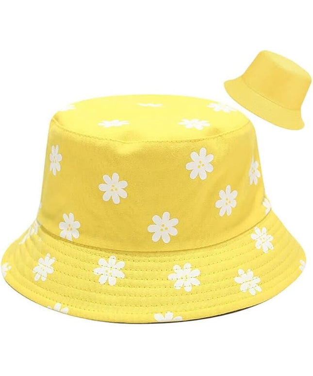 XYIYI Cute Bucket Hat Beach Fisherman Hats for Women, Reversible Double-Side-Wear