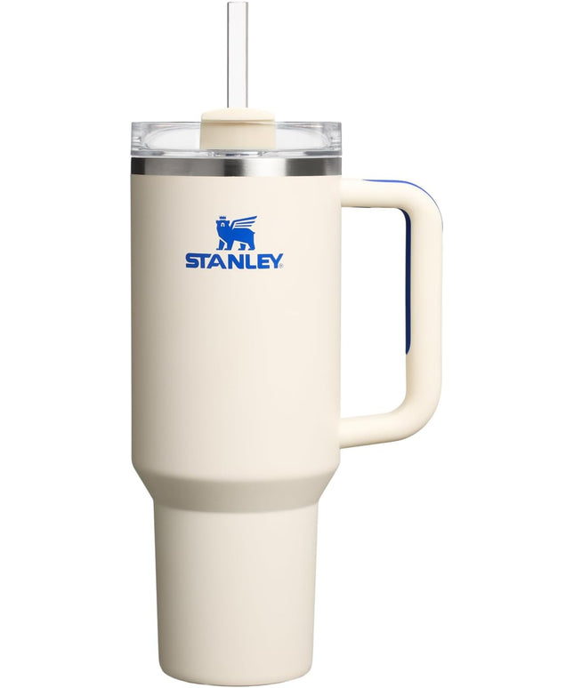 STANLEY Quencher H2.0 Tumbler with Handle and Straw 40 oz | Flowstate 3-Position Lid | Cup Holder Compatible for Travel | Insulated Stainless Steel Cup | BPA-Free | Cream Royal