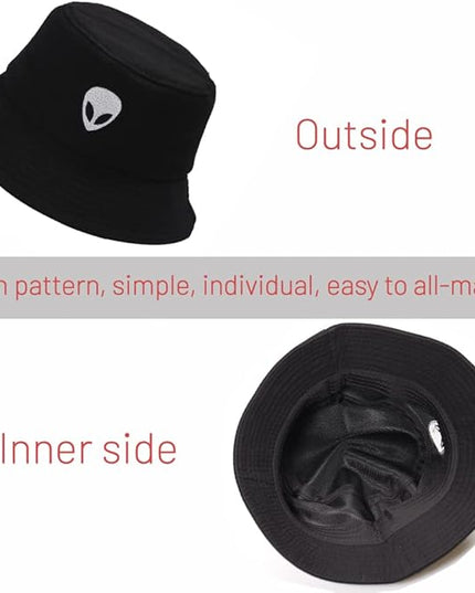 Cotton Bucket Hat for Women Men Summer Travel Sun Beach Bucket Cap, Unisex Outdoor Fisherman Hat