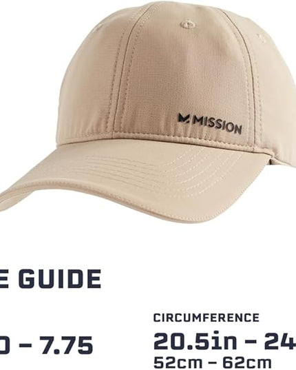 MISSION Cooling UPF Performance Hat - Unisex One Size Cap for Workouts, Golf & Running - Sweat & Water Activated Technology