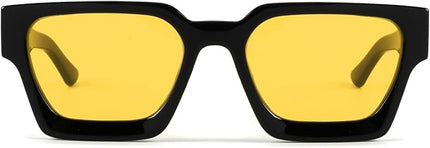 Trendy Square Sunglasses for Men Women Fashion Thick Rectangle Sun Glasses UV Protection Shades Designer Style