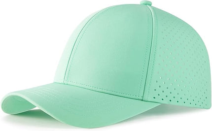 VOBOOM Men Quick Dry Baseball Cap Laser Cut Mesh Ball Curved Brim Snapback Hat