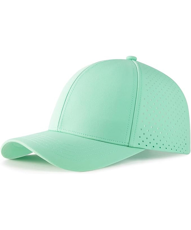 VOBOOM Men Quick Dry Baseball Cap Laser Cut Mesh Ball Curved Brim Snapback Hat