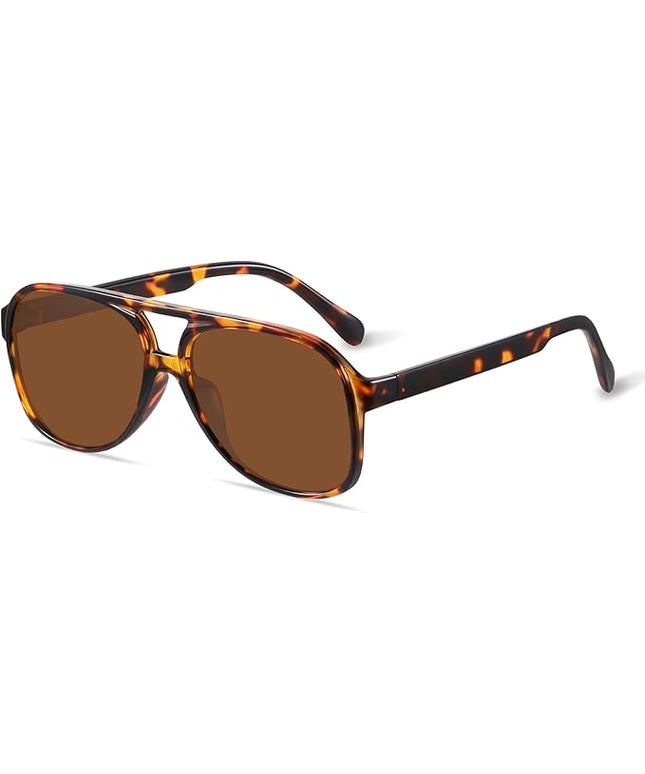 YDAOWKN Retro Aviator Sunglasses for Women Mens Large Frame Classic Vintage 70s Sun Glasses Aviators