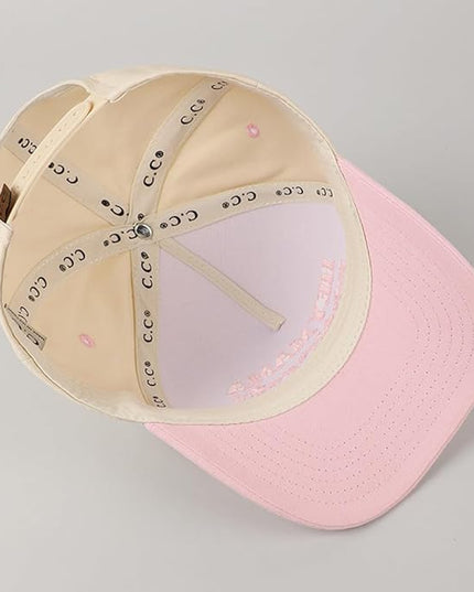 MIRMARU Two-Tone Vintage Canvas Trucker Hats for Men & Women, Adjustable Size Baseball Caps with Trendy Embroidered Design