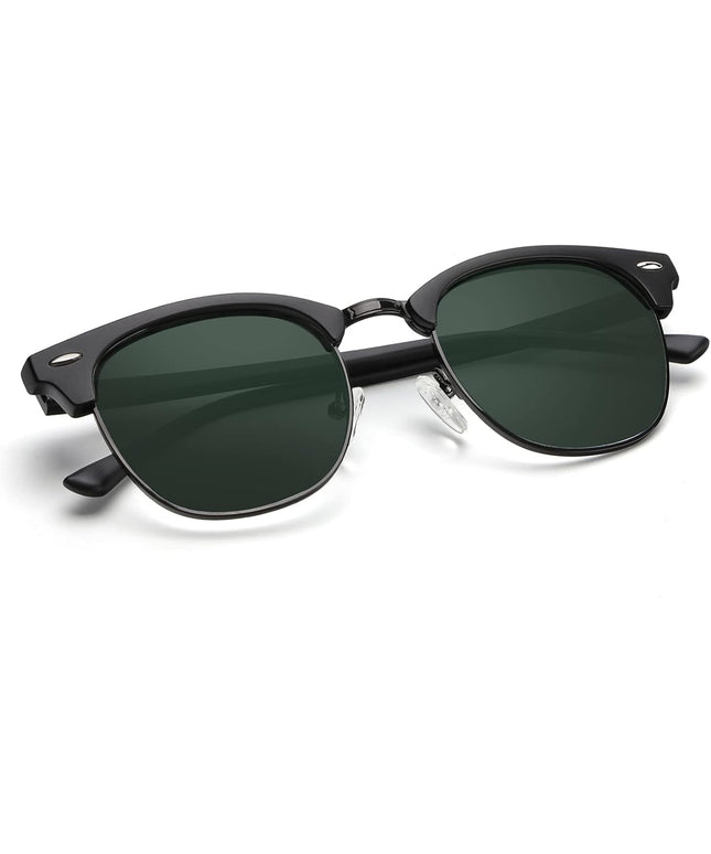 KALIYADI Polarized Sunglasses for Men and Women Semi-Rimless Frame Driving Sun glasses UV Blocking