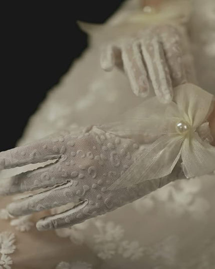 Sahabowi Satin Gloves Formal Bridal Banquet Party Wedding Opera Solid Colorful Mitten For Women