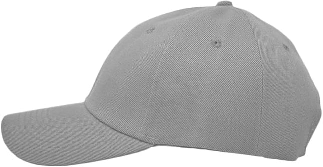 Glory Max Plain Baseball Cap Hook & Loop Strap Adjustable Solid Blank Curved Visor Hat