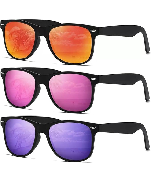 DEMIKOS Sunglasses Men Polarized Sunglasses for Mens Womens Retro Mirror Lens for Driving Fishing UV Protection