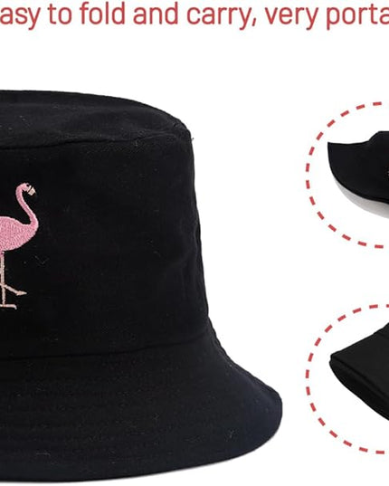 Cotton Bucket Hat for Women Men Summer Travel Sun Beach Bucket Cap, Unisex Outdoor Fisherman Hat