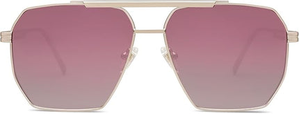 SOJOS Retro Oversized Square Polarized Sunglasses for Women Men Vintage Shades Classic Large Metal Sun Glasses