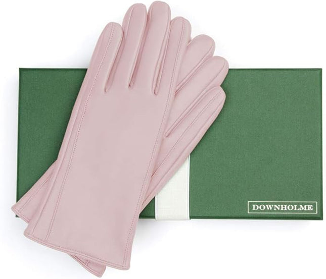 Downholme Touchscreen Leather Cashmere Lined Gloves for Women