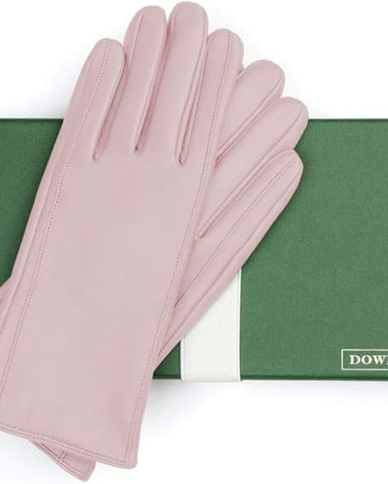 Downholme Touchscreen Leather Cashmere Lined Gloves for Women