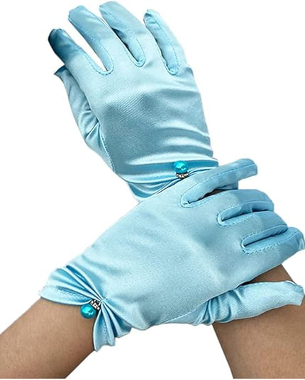 Satin Wedding Dress for Women Opera Party 1920s Gloves Wrist Length Gloves