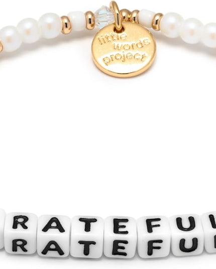 Little Words Project Mother's Day Gifts, The Original Word Bracelet, Made with Colorful Beads and Plated Brass Hardware, Handcrafted Design & Positive Message