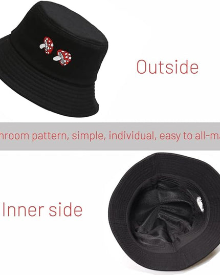 Cotton Bucket Hat for Women Men Summer Travel Sun Beach Bucket Cap, Unisex Outdoor Fisherman Hat