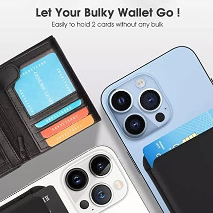 Mizi Magnetic Card Wallet Holder for Apple Magsafe, Phone Stand & Card Holder for Apple iPhone 15/14/13/12 Series - Black